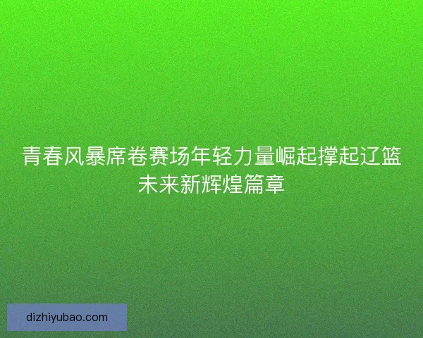 青春风暴席卷赛场年轻力量崛起撑起辽篮未来新辉煌篇章